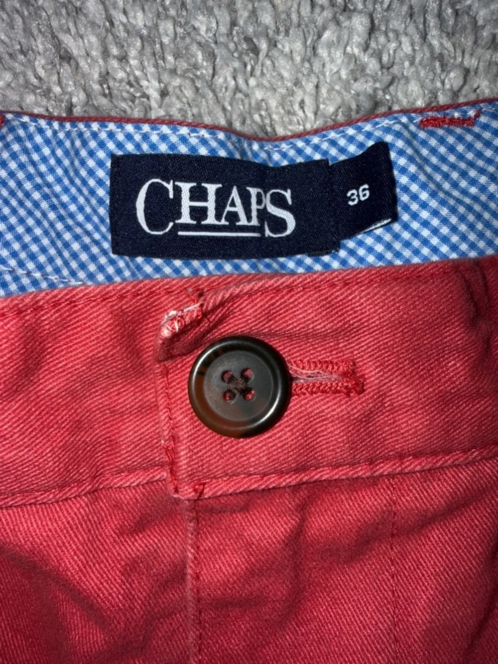 Chaps Red Flat Front Men's Shorts preppy golf casual colorful men’s 36 GUC